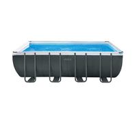 Intex Ultra Xtr 549x274x132 Cm Steel Rectangular Frame Above Ground Pool Grey 17203 Liters
