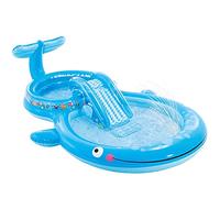 INTEX Water Play Center, Water Play Center, 373x234x99 cm, 235 Litres, 81 kg, Padded Floor, Pool with Slide, with Spray, Children's Pool, for Children + 2 Years (57176)