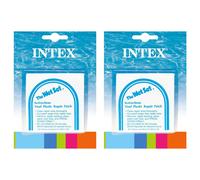 INTEX Wet Set Adhesive Vinyl Plastic Swimming Pool Tube Repair Patch 12 Pack