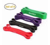 INTEY Resistance Bands Sets 4 Sets Pull Up Exercise Bands Workout Straps for Yoga Body Stretch Powerlifting for Men and Women