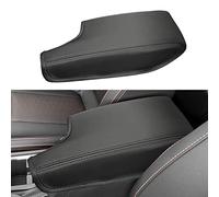 INTGET Car Center Console Armrest Cover for 2021 2022 2023 Subaru Crosstrek 2018 2019 2020/Impreza Accessories 2017-2023 Leather Arm Rest Box Lid Middle Console Cover Seat Protector (Black Stitches)