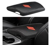 INTGET Car Center Console Armrest Cover for 2023 2022 Dodge Challenger Accessories 2021 2020 2019 2018 2017 2016 2015 Interior Arm Reat Seat Cover Middle Console Lid Protector (Carbon Fiber Texture)