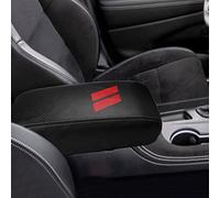 INTGET Car Center Console Armrest Cover for 2025 Dodge Durango Accessories 2021-2022 2023 2024 Leather Arm Rest Box Lid Cover Seat Protector (2021-2025, Black with Carbon Fiber Texture)