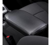 INTGET Center Console Armrest Cover for Toyota RAV4 Accessories 2022 2021 2020 2019 Leather Middle Arm Rest Lid Elbow Pad Protector RAV-4 Cover(Carbon Fiber Texture) black with carbon fiber texture