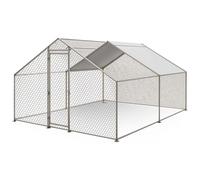 InTheMarket Sturdy Chicken Cage - Durable Galvanized Poultry Run with Free All-Weather Cover - Secure 2-Door Panels - Ideal for Chickens, Ducks, and Small Animals - Sizes: 2x3M, 4x2M, 6x3M