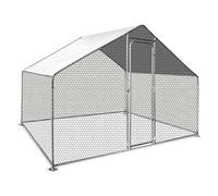 InTheMarket Sturdy Chicken Cage - Durable Galvanized Poultry Run with Free Weatherproof Cover - Secure 2-Door Panels - Ideal for Chickens, Ducks, and Small Animals - Sizes: 2x3M, 4x2M, 6x3M
