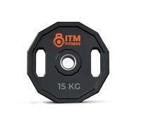 InTheMarket Urethane Weight Plates - Durable 12-Sided Gym Plates with Polyurethane Coating, Anti-Roll Design, Ergonomic Handles, Sleek Finish, 2.5kg to 25kg Pairs/Individual