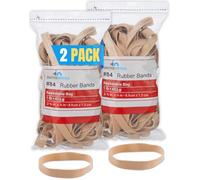 InTheOffice Rubber Band #84, Heavy Duty Rubber Bands, Thick Rubber Bands 3 1/2" x 1/2" Beige, 155/Bag, 1lb (2 Pack)