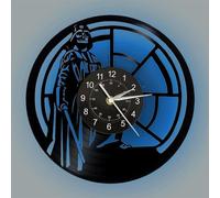 inthetime Science Fiction Wars Film Themed Clock, Vinyl Record Silent Death Wall Clock, Luminous Clock With Remote Controller, Gift For Men Wall Clock Wall Decor For Halloween