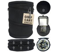 InTheZone Golf Cart Cooler - Soft-Sided, Collapsible, Insulated Cooler Bag | Attaches to Cart Basket or Fender | Durable, Leakproof, Portable - Great Gift for Golfers.