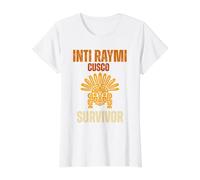 Inti Raymi Cusco Survivor Festival of The Sun Machu Picchu Value Graphic T-Shirt, Women, White, L