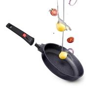 INTIGNIS® Frying Pan Non Stick with Removable Handle | Scratch Resistant & Durable | Induction Ready with Stainless Steel Base | Chemical Free Ceramic Coating | Oven Safe Skillet (28cm Frying Pan)