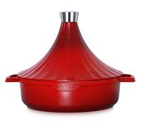INTIGNIS® Tagine Cooking Pot | 28cm / 4.2L Aluminium | Oven Proof | Induction, Gas, Electric, Ceramic, Halogen | Chemical Free Non Stick | Traditional Moroccan Pan (Red)