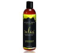 Intimate Earth 120ml Relaxing Aromatherapy Massage Oil Lemongrass and Coconut