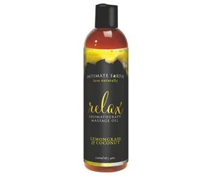 Intimate Earth Relax - Massage Oil - Lemon Balm & Coconut (120ml)