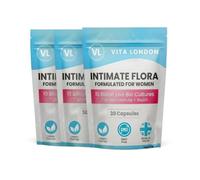 Intimate Flora for Women | 10 Billion Live Bio Cultures with 7 Strain + Inulin | 90 Capsules (Not Tablet, Gummies or Powder) | Vegan, Made in UK