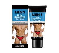 Intimate Hair Removal Cream For Men - 60g, Sensitive-Skin Formula Hairs Cream, Hair Removal Creams, Men's Soothing Remover Lotion For Male Intimate Areas And Genitals, All Skin Types