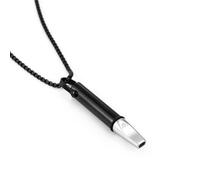 INTIMATE LOVER Breathing Necklace with Filter Cotton - Mindful Breathing Aid for Relaxation & Focus, Stainless Steel Meditation Necklace, 18.0 Inches, Stainless Steel, No Gemstone