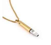INTIMATE LOVER Breathing Necklace with Filter Cotton - Mindful Breathing Aid for Relaxation & Focus, Stainless Steel Meditation Jewelry, 18.0 Inches, Cotton Metal, No Gemstone