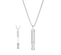 INTIMATE LOVER Stress Relief Breathing Necklace with Filter Cotton, Stainless Steel Jewelry for Women and Men, 18.0 Inches, Cotton, No Gemstone