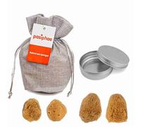 Intimate -Menstrual sea sponges,100% Natural Unbleached Sponge as a Natural Soft Tampon Alternative - Washable & Reusable, with Change Travel Box, 4 Pieces (2pcs*3-5cm + 2pcs*5-7 cm)