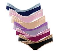 Intimate Portal Maternity Knickers Postpartum Underwear Under Bump Pregnancy Pants 6-Pk Lace Delicacy XL