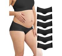 Intimate Portal Maternity Knickers Pregnancy Postpartum Underwear Women Cotton Briefs 6-Pk Black L