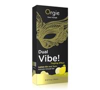 Intimate Vibrator Gel with Lemon Gin and Tonic Flavour - Dual Vibe Kissable | Vibration Effect Level 5, Stimulating for Mouth and Couples | 15 ml | Kissable Lubricant with Aloe Vera and