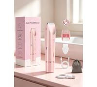 IntimateGlide Pro 2 in 1 Dual Head Intimate Shaver Waterproof USB Rechargeable，Pink