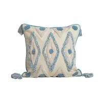 Intimates Boho Tassle Heavy Tuft Cushion - 43cm x 43cm - Grey