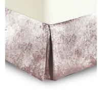 Intimates Crushed Velvet Platform Valance Sheet - Blush Pink - King