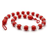 Intimates Crystal Beaded Curtain Tie Back Pair - Red