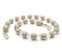 Intimates Crystal Beaded Curtain Tieback Pair - Latte