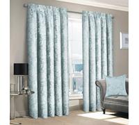 Intimates Elegant Floral Jacquard Curtains - Header Tape Top, Durable, Easy-Care, Machine Washable,understated Elegance - Silver