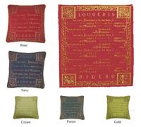 Intimates Elegant Jacquard Chenille Throw Blanket In Classic Inscription - Luxurious Decorative Lounge Blanket - 120Cm X 150Cm, Cream