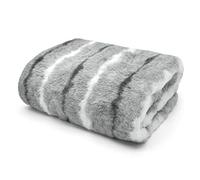 Intimates Faux Fur Large 127 x 147cms Reversible Teddy Soft Cuddly Fluffy Grey Husky Fox Stripe Snow Spots Leopard Throw Faux Fur Bed/Sofa Throwover Blanket (Grey Oxen)