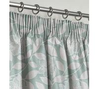Intimates Floral Jacquard Tape Top Curtains - Stylish Window Dressing For Living Room & Bedroom - High-Quality, Durable Drapes - Duck Egg