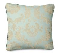 Intimates Jacquard Damask Square Cushion, Zip Closure, Machine Washable, Elegant Sofa And Living Room Accent Cushion - Duck Egg
