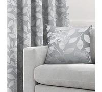 Intimates Jacquard Scatter Cushion Cover matches Floral Curtains (Silver Grey, Cushion Cover: 43 x 43cm)