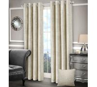 Intimates Jacquard Shimmer Ring Top Curtains - Modern Home Decor Curtains, Durable & Machine Washable - Stylish Window Treatment - Cream