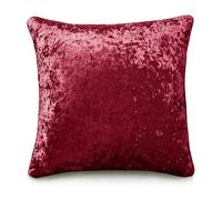 Intimates Luxury Crushed Velvet Plain Scatter Cushion - 43cm x 43cm - Raspberry