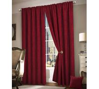 Intimates Luxury Plain Chenille Eyelet Curtains in Wine | Size: 381 cm width x 183 cm drop Intimates Wine 381 cm width x 183 cm drop
