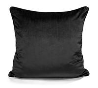 Intimates Luxury Plain Matte Velvet Cushion - 43cm x 43cm - Black