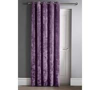 Intimates Luxury Thermal Crushed Velvet Ringtop Door Panel Curtain (Mauve, 46" Wide x 84" Drop Door Panel)