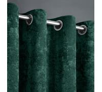 Intimates Luxury Velvet Drapes Ring Top Curtains - Fully Lined, Thermal Perfect For Modern Decor And Sophisticated Style - Emerald
