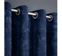 Intimates Luxury Velvet Drapes Ring Top Curtains - Fully Lined, Thermal Perfect For Modern Decor And Sophisticated Style - Navy Blue