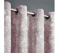 Intimates Luxury Velvet Drapes Ring Top Curtains - Fully Lined, Thermal Perfect For Modern Decor And Sophisticated Style - Blush Pink