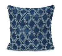 Intimates Modern Denim Tuft Cushion - 43cm x 43cm - Navy