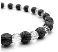 Intimates New CRYSTAL Diamante Curtain Beaded Rope Tie-Back Voile Tiebacks (Black, 2)