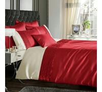 Intimates Perez Faux Silk Duvet Cover & Pillowcase Set - Red - Single